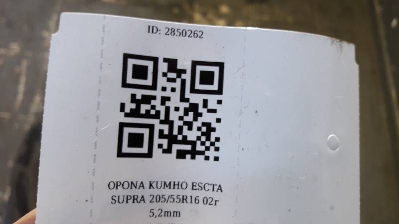 OPONA KUMHO ECSTA SUPRA 205/55R16 02r 5,2mm