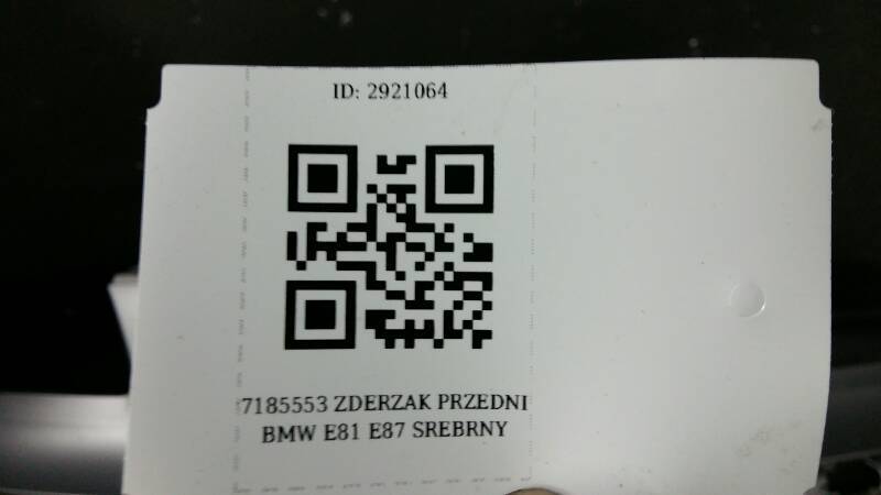 7185553 ZDERZAK PRZEDNI BMW E81 E87 SREBRNY