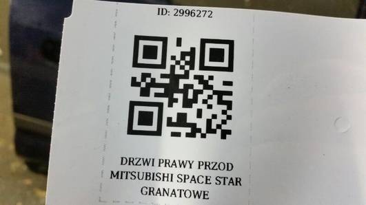 DRZWI PRAWY PRZOD MITSUBISHI SPACE STAR  GRANATOWE