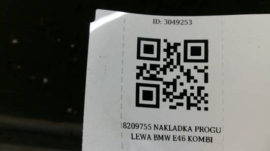 8209755 NAKLADKA PROGU LEWA BMW E46 KOMBI