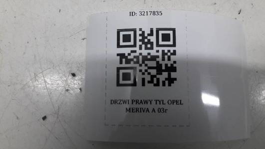 DRZWI PRAWY TYL OPEL MERIVA A 03r