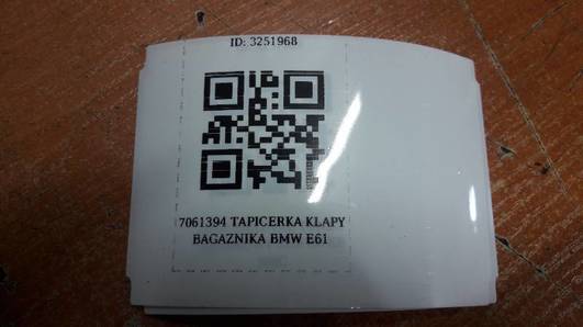 7061394 TAPICERKA KLAPY BAGAZNIKA BMW E61