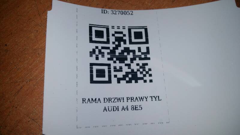RAMA DRZWI PRAWY TYL AUDI A4 8E5