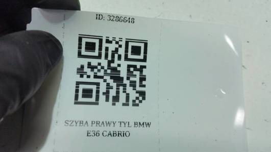SZYBA PRAWY TYL BMW E36 CABRIO