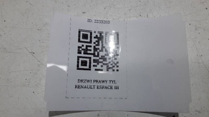DRZWI PRAWY TYL RENAULT ESPACE III