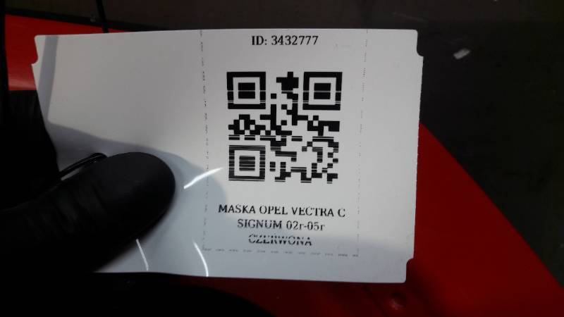 MASKA OPEL VECTRA C SIGNUM 02r-05r CZERWONA