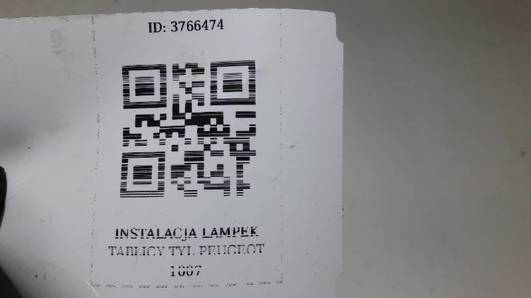 INSTALACJA LAMPEK TABLICY TYL PEUGEOT 1007