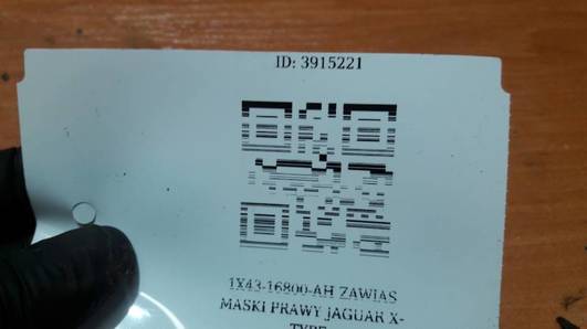 1X43-16800-AH ZAWIAS MASKI PRAWY JAGUAR X-TYPE