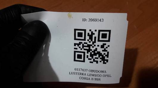 0117437 OBUDOWA LUSTERKA LEWEGO OPEL CORSA B 99R