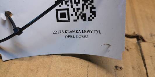 22175 KLAMKA LEWY TYL OPEL CORSA
