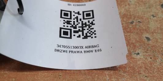34705513003X AIRBAG DRZWI PRAWA BMW E46