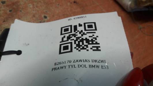 8265170 ZAWIAS DRZWI PRAWY TYL DOL BMW E53