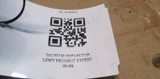 36170748 REFLEKTOR LEWY PEUGEOT EXPERT 95-04