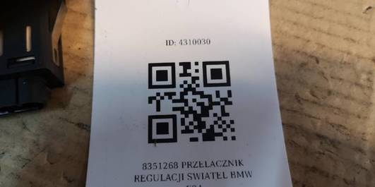 8351268 PRZELACZNIK REGULACJI SWIATEL BMW E34