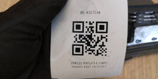 294222 WKLAD LAMPY PRAWY FIAT PUNTO I