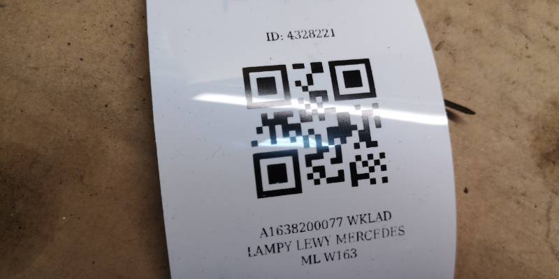 A1638200077 WKLAD LAMPY LEWY MERCEDES ML W163