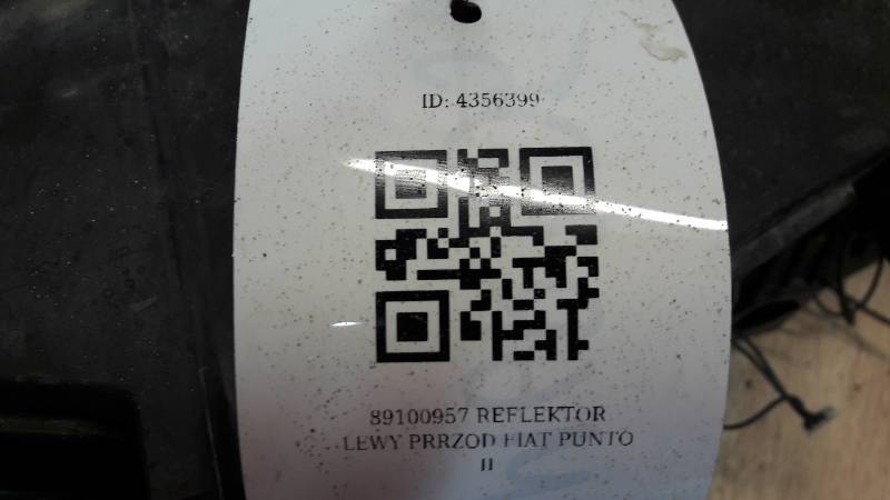 89100957 REFLEKTOR LEWY PRRZOD FIAT PUNTO II