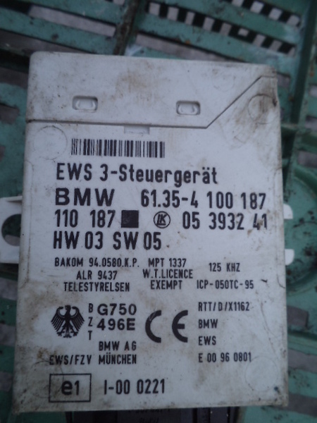 BMW 7 E38 EWS MODUL KOMPUTER STEROWNIK 61354100187